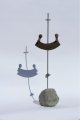 "Zweischneidiges Leben"   Eisen auf Stein   35 x 25 x 105cm   2011